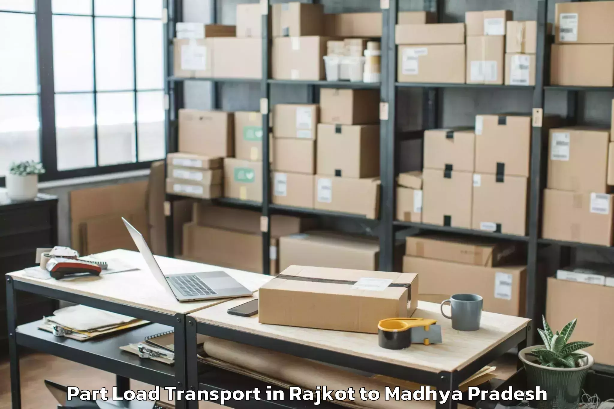 Affordable Rajkot to Pichhore Part Load Transport